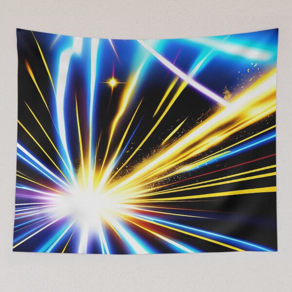 Item preview, Starbursts of Blue Yellow and Purple in the Midnight Sky designed and sold by deniselynnimage.