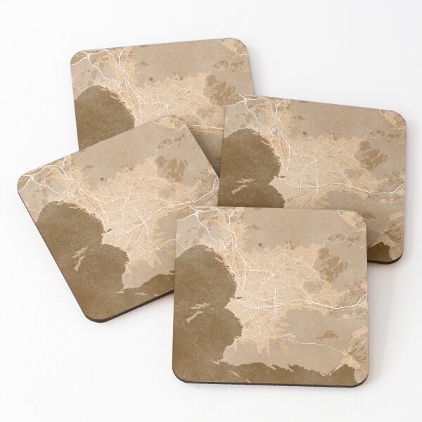 Item preview, Map of Marseille (France) in sepia vintage style designed and sold by blursbyai.