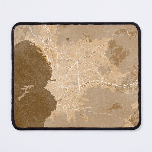 Item preview, Map of Marseille (France) in sepia vintage style designed and sold by blursbyai.