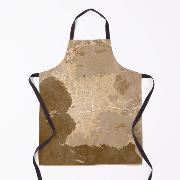 Item preview, Map of Marseille (France) in sepia vintage style designed and sold by blursbyai.