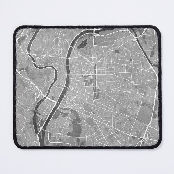 Item preview, Map of Lyon (France) in gray vintage style designed and sold by blursbyai.