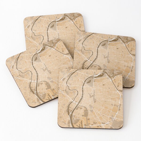 Item preview, Map of Lyon (France) in sepia vintage style designed and sold by blursbyai.