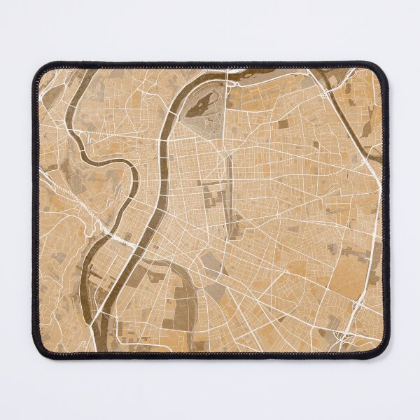 Artikelvorschau, Map of Lyon (France) in sepia vintage style entworfen und verkauft von blursbyai.