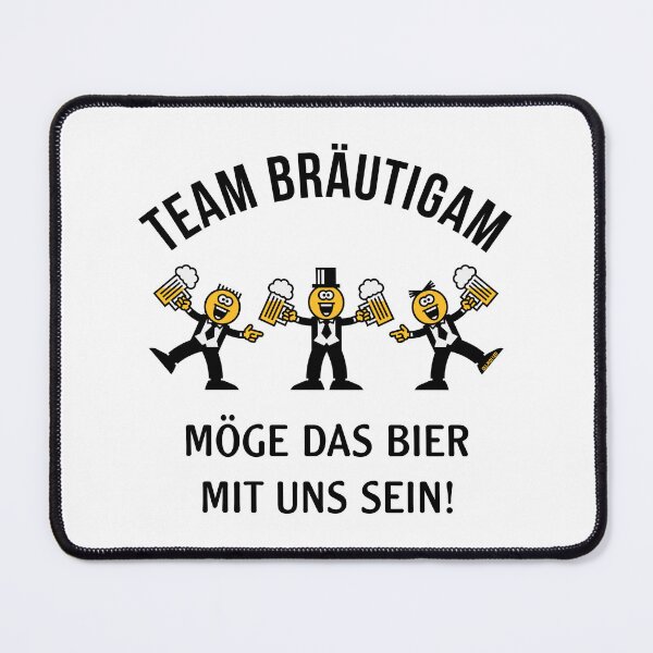 Item preview, Team Groom - May the beer be with us! (JGA / Caricature / 3C / Black) designed and sold by Roderix.