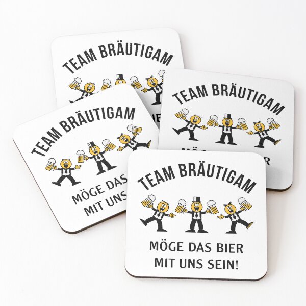 Item preview, Team Groom - May the beer be with us! (JGA / Caricature / 3C / Black) designed and sold by Roderix.