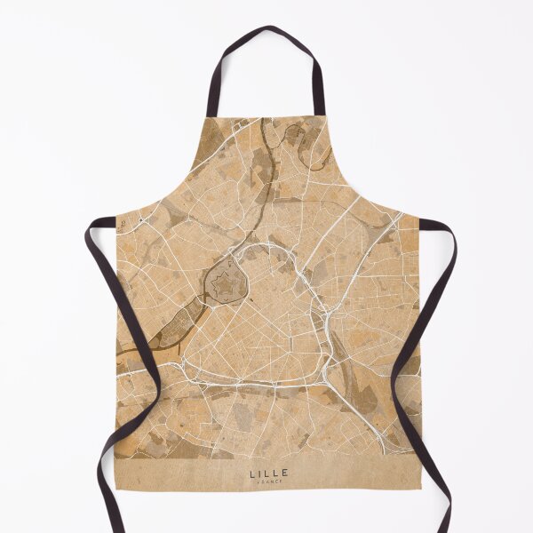 Item preview, Map of Lille (France) in sepia vintage style designed and sold by blursbyai.