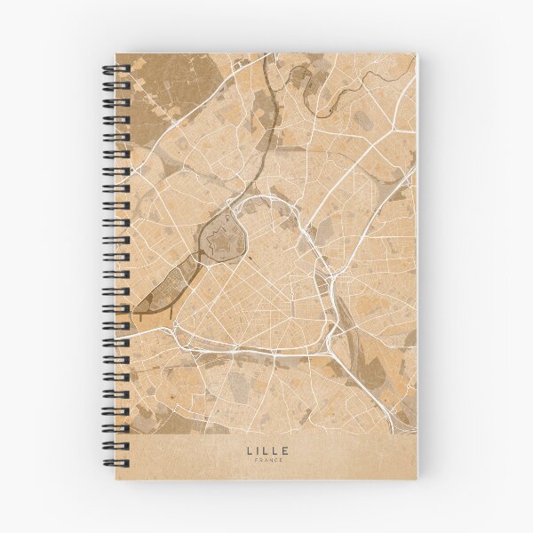 Item preview, Map of Lille (France) in sepia vintage style designed and sold by blursbyai.