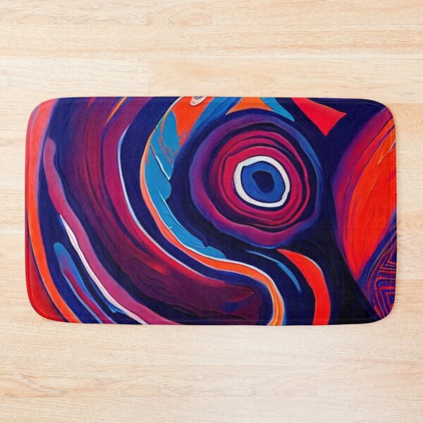 Item preview, Aboriginal Abstract Artwork Red, Blue and Orange Circles designed and sold by Michael Voyler.