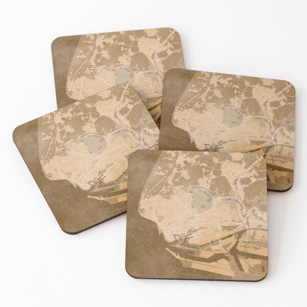 Item preview, Map of Le Havre (France) in sepia vintage style designed and sold by blursbyai.