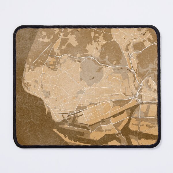 Item preview, Map of Le Havre (France) in sepia vintage style designed and sold by blursbyai.