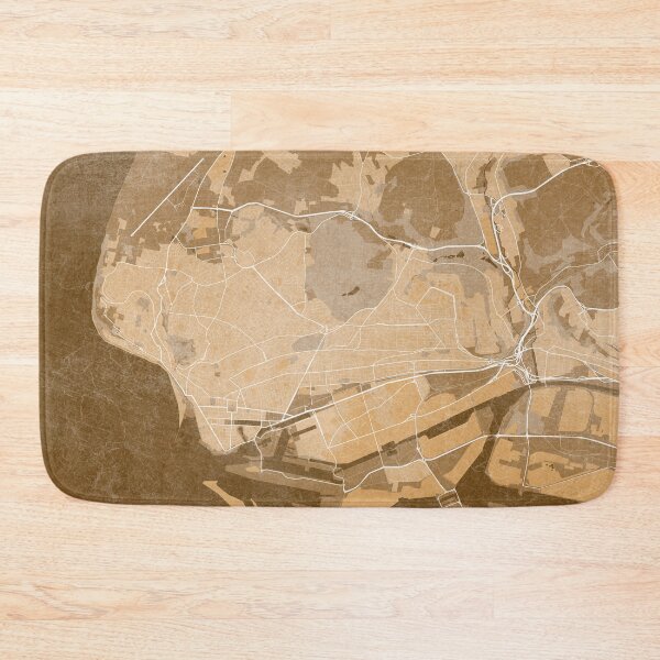 Item preview, Map of Le Havre (France) in sepia vintage style designed and sold by blursbyai.