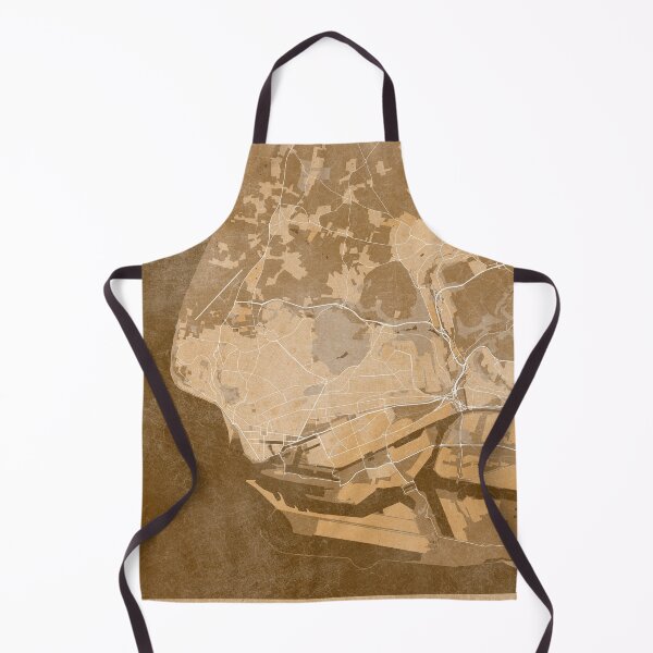 Item preview, Map of Le Havre (France) in sepia vintage style designed and sold by blursbyai.