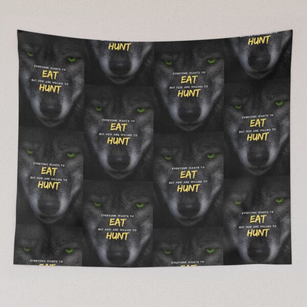 Item preview, Green Eyes Wolf Head Motivational Quote designed and sold by hiunlimit.