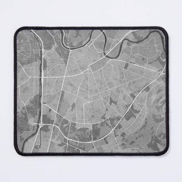 Item preview, Map of Grenoble (France) in gray vintage style designed and sold by blursbyai.