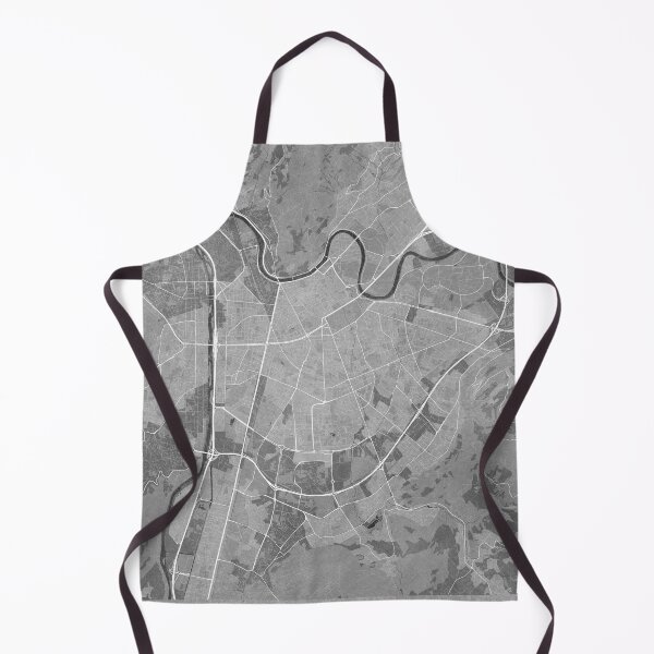 Item preview, Map of Grenoble (France) in gray vintage style designed and sold by blursbyai.