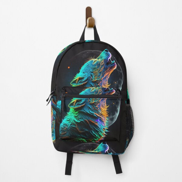 Item preview, Neon Wolf Howling at the Moon 2 designed and sold by AstroRisq.