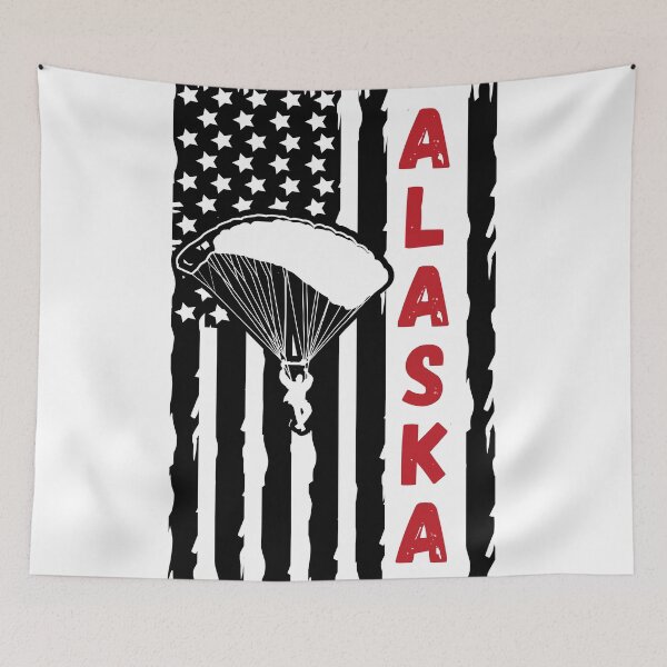 Item preview, Alaska America USA - Vintage Paragliding Skydiving Parachuting Parasailing Logo designed and sold by Vintage-TM.