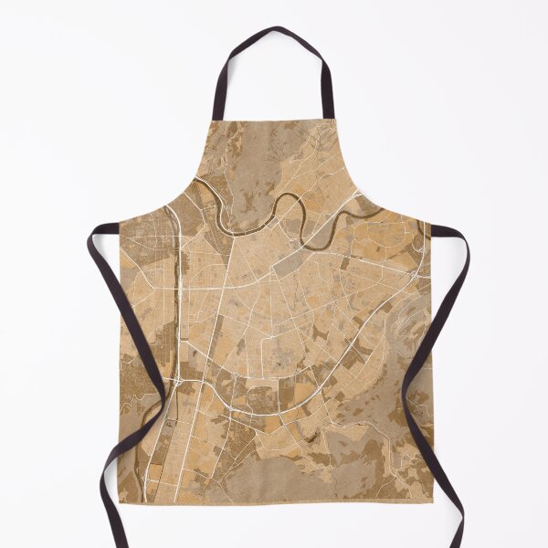 Item preview, Map of Grenoble (France) in sepia vintage style designed and sold by blursbyai.