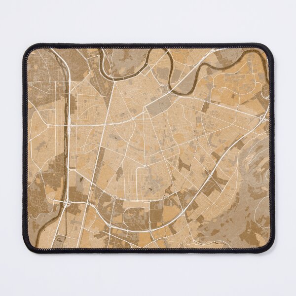 Item preview, Map of Grenoble (France) in sepia vintage style designed and sold by blursbyai.