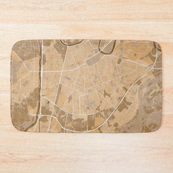 Item preview, Map of Grenoble (France) in sepia vintage style designed and sold by blursbyai.