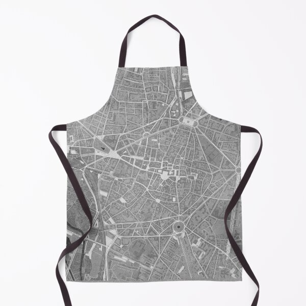 Item preview, Map of Dijon downtown (France) in gray vintage style designed and sold by blursbyai.