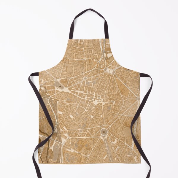 Item preview, Map of Dijon downtown (France) in sepia vintage style designed and sold by blursbyai.