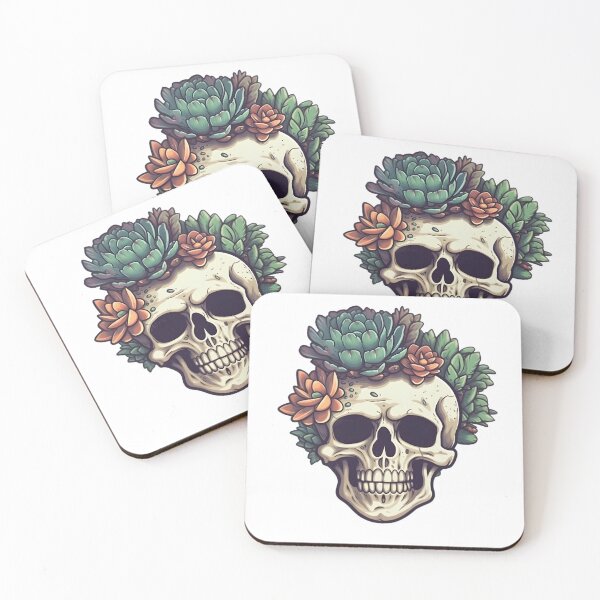 Item preview, Succulent Skull designed and sold by BadOmenStickers.