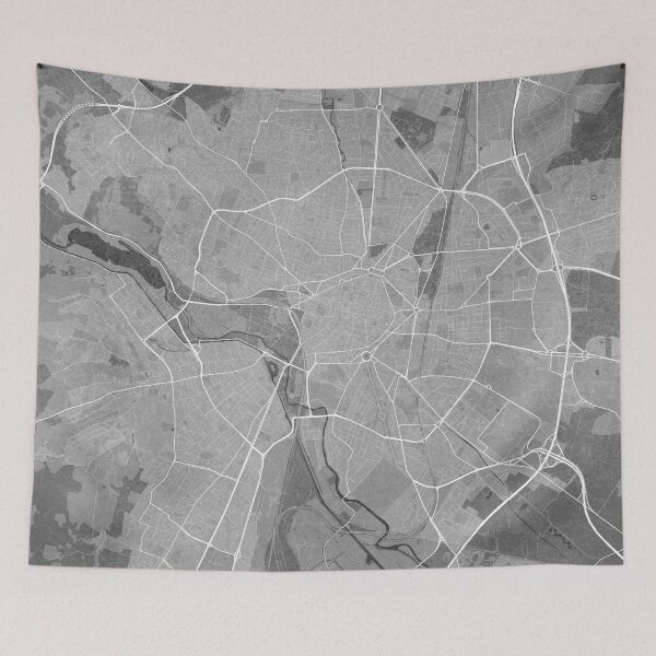Item preview, Map of Dijon (France) in gray vintage style designed and sold by blursbyai.