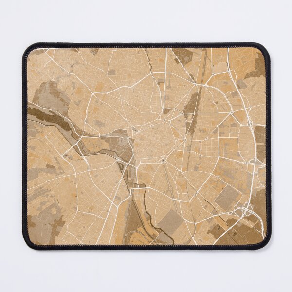 Artikelvorschau, Map of Dijon (France) in sepia vintage style entworfen und verkauft von blursbyai.
