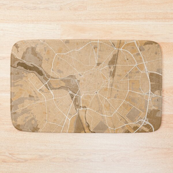 Item preview, Map of Dijon (France) in sepia vintage style designed and sold by blursbyai.