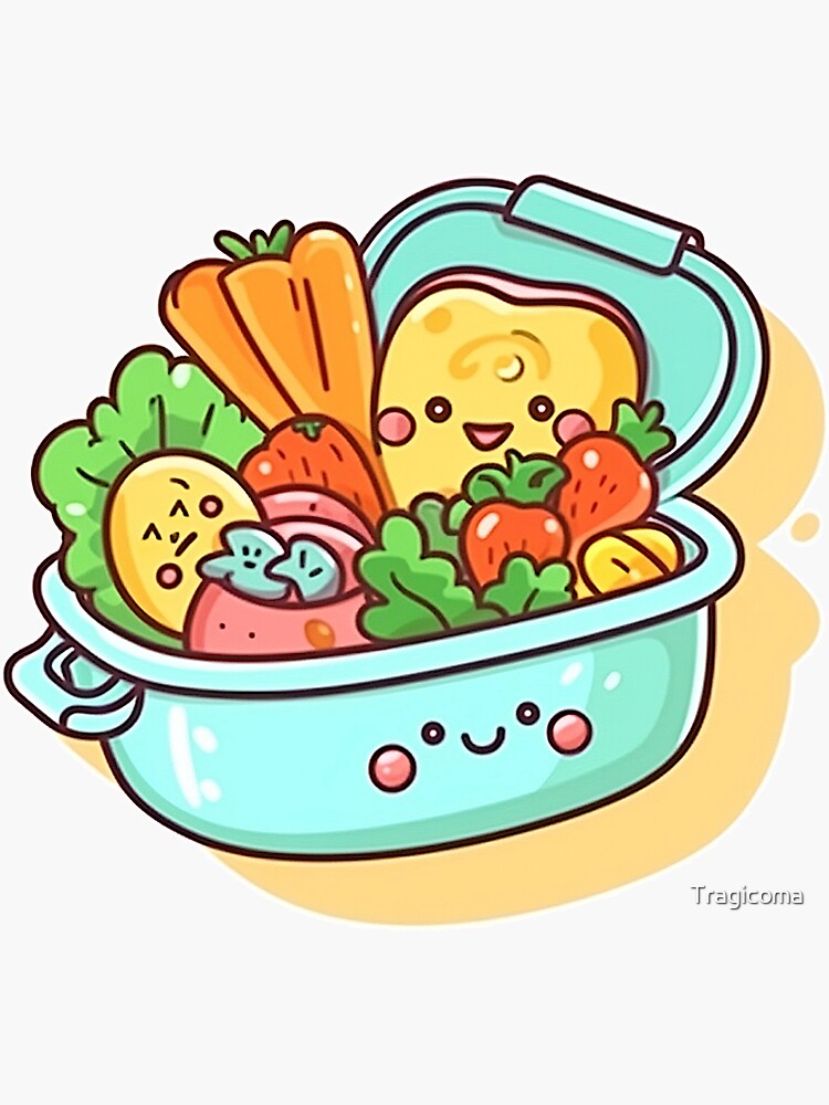 Kawaii Bento Box Sticker for Sale by OtakuAtWork