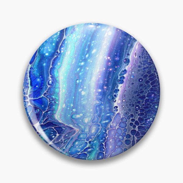 Item preview, Shades of blue abstract acrylic paint pattern designed and sold by PuzbieArts.