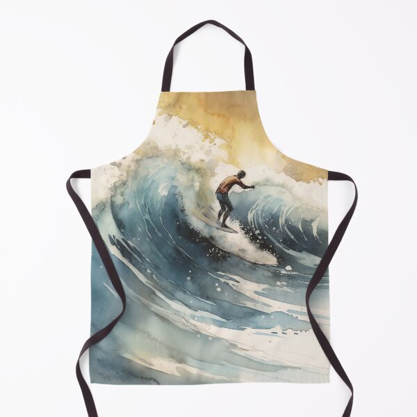 Item preview, Watercolur Surfing Art, Ocean Wave, Surfer, Tropical Surf Printable designed and sold by AdrianStyleArt.