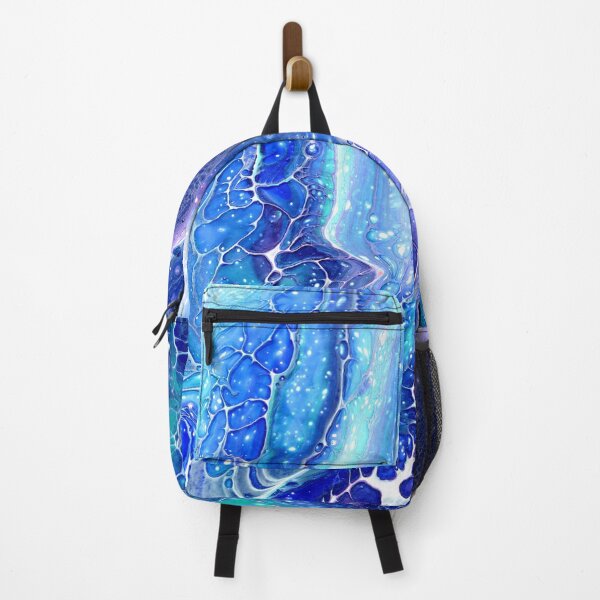 Item preview, Shades of blue abstract acrylic paint pattern designed and sold by PuzbieArts.