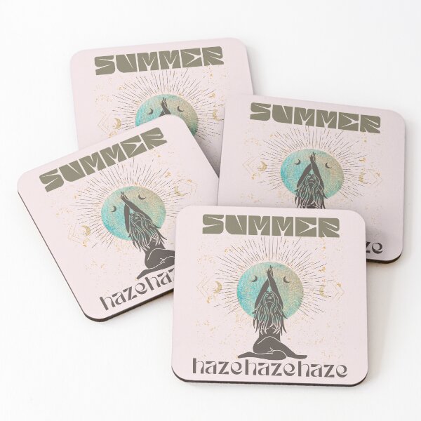 Item preview, Summer Haze Celestial Mystic Retro Rock Bohemian Girl designed and sold by Renata Illustrata.