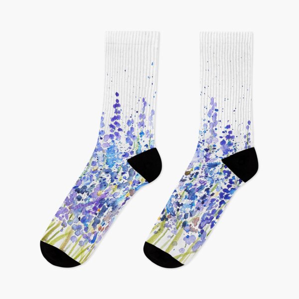Item preview, abstract blue purple hyacinth hand painted  designed and sold by ColorandColor.