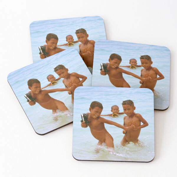 Item preview, Three kids playing in the Philippines Sea. designed and sold by JonDelorme.