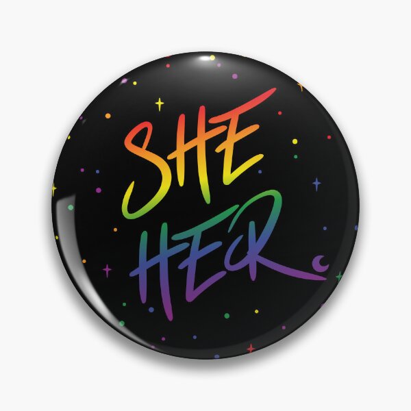 Item preview, Pride Flag Stars She/Her Pronouns designed and sold by MoonMint.