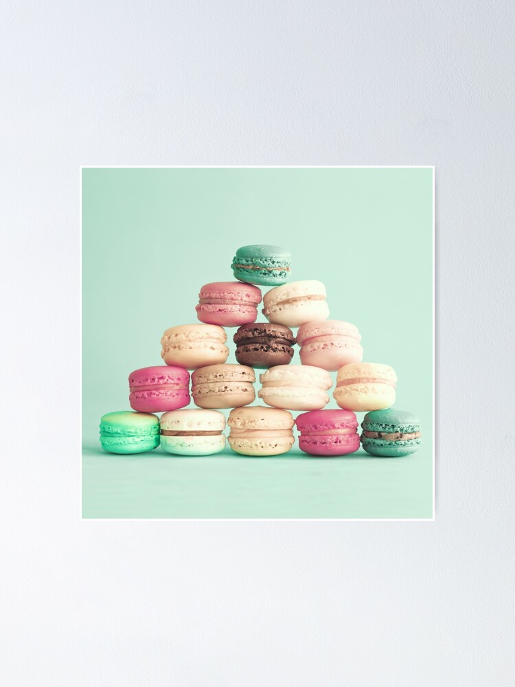 Poster « Pyramide pastel de macarons », par Andreka | Redbubble