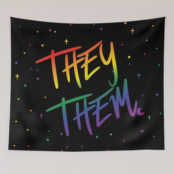 Item preview, Pride Flag Stars They/Them Pronouns designed and sold by MoonMint.