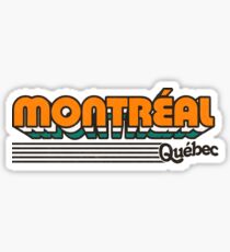 Montréal, Québec | Retro Stripes Sticker