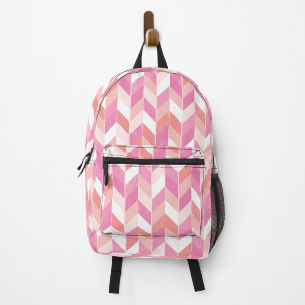 Item preview, Colorful herringbone tiles pattern with tiny lines - pink, blush, white designed and sold by Arubi-Art.
