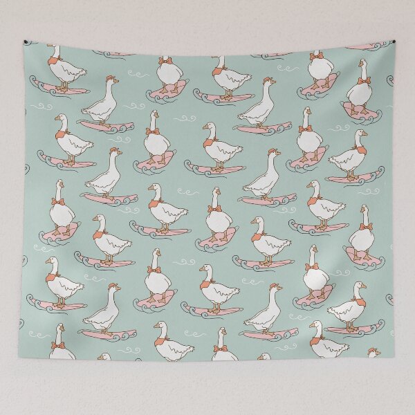 Item preview, Surf Goose on The Loose ~ Funny illustration  designed and sold by Danvrie.