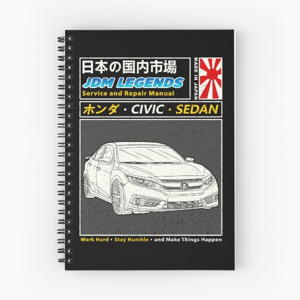 Item preview, Nippon Civic Sedan Car Manual Book Cover designed and sold by JDM Guyvit.
