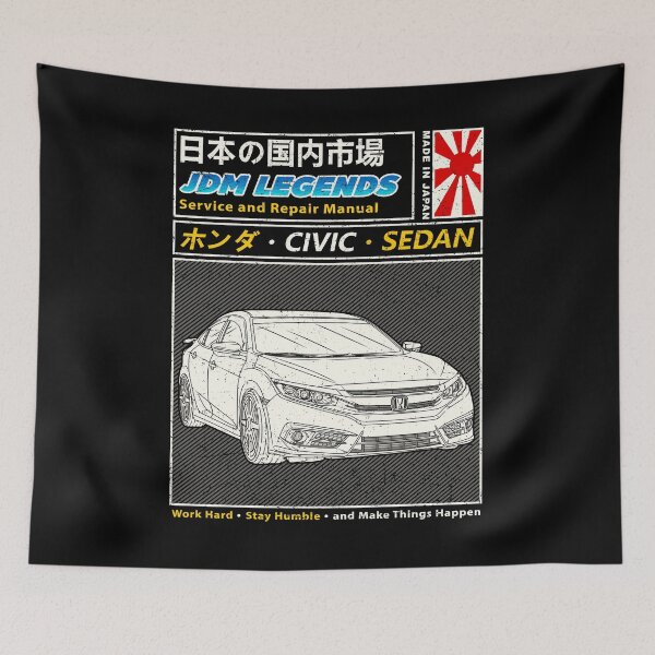 Item preview, Nippon Civic Sedan Car Manual Book Cover designed and sold by JDM Guyvit.