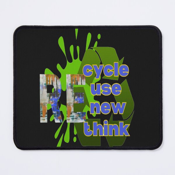 Item preview, Recycle Reuse Renew Rethink Crisis Environmental Activism Earth Day Lettering Design, go green safe our planet design inspired by nature designed and sold by Adri Barnard.