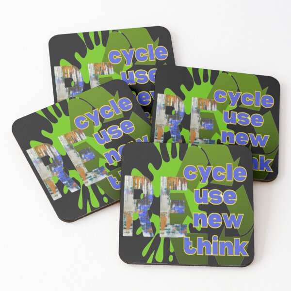 Item preview, Recycle Reuse Renew Rethink Crisis Environmental Activism Earth Day Lettering Design, go green safe our planet design inspired by nature designed and sold by Adri Barnard.