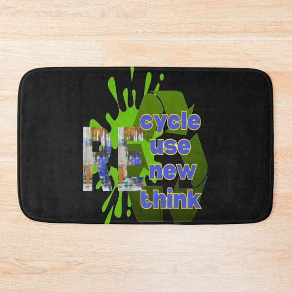 Item preview, Recycle Reuse Renew Rethink Crisis Environmental Activism Earth Day Lettering Design, go green safe our planet design inspired by nature designed and sold by Adri Barnard.
