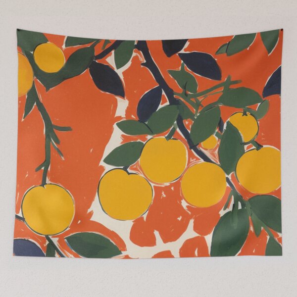 Item preview, Orange Citrus Tree Matisse Inspired designed and sold by trajeado14.