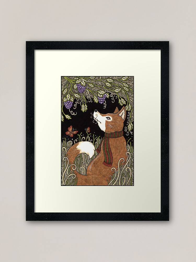 Alternate view of The Fox and the Grapes Framed Art Print